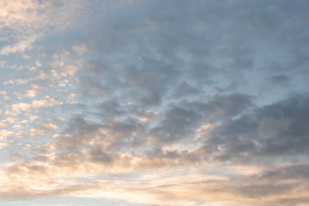 The last light from the sun with raining cloud