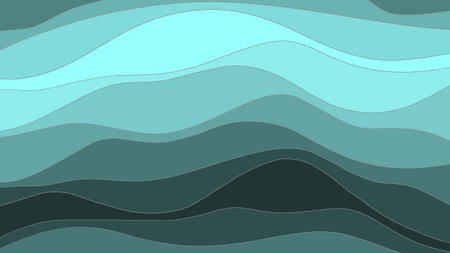Abstract minimalistic line background, paper cut, waves, 16:9 wallpaper