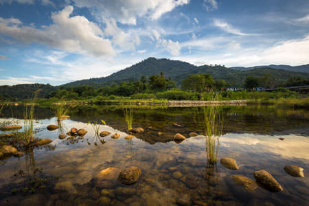 Beautiful Nature Thailand natural landscape, kiriwong villageの写真素材
