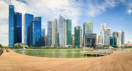Beautiful landscape of Singapore city in sunny day.のeditorial素材