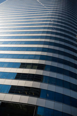Glass wall in modern office buildingの写真素材