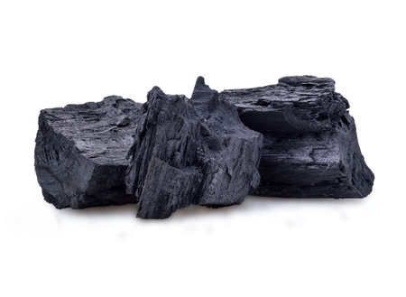 charcoal isolated on white background