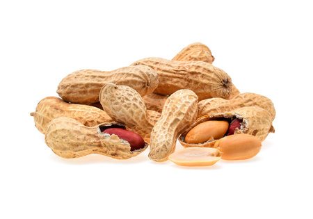 peanuts isolated on white background