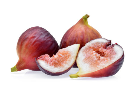Figs fruits isolated on white backgroundの写真素材