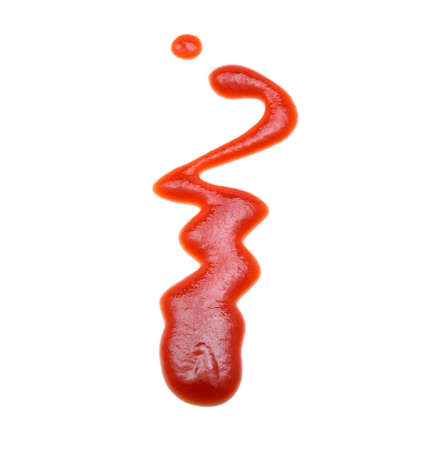 tomato sauce on white backgroundの写真素材