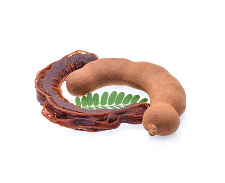 Tamarind isolated on white backgroundの写真素材