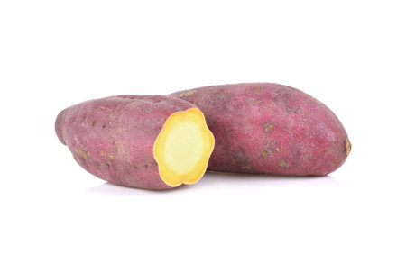 Sweet potato isolated on the white background.の写真素材