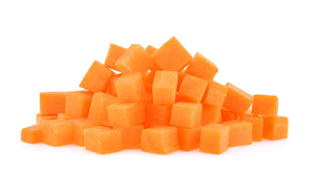 Carrot sticks isolated on white background.の写真素材