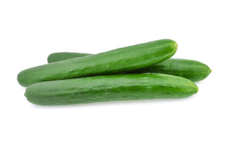 cucumber isolated on white backgroundの写真素材