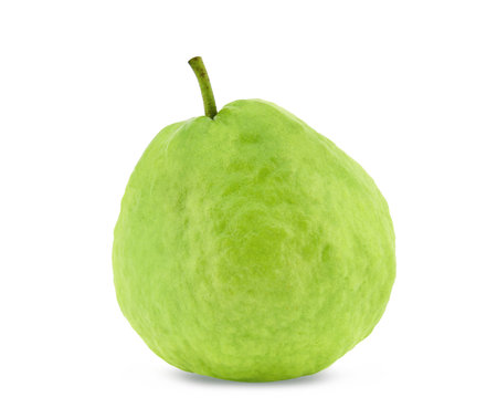 Guava fruit isolated on white backgroundの写真素材