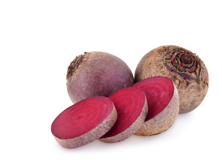 beetroot isolated on white backgroundの写真素材