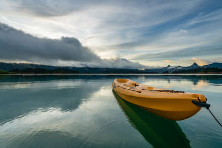 Beautiful mountain view at Cheow Lan Lake, Ratchaprapha Dam, Khao Sok National Park, Surat Thani , Thailandのeditorial素材