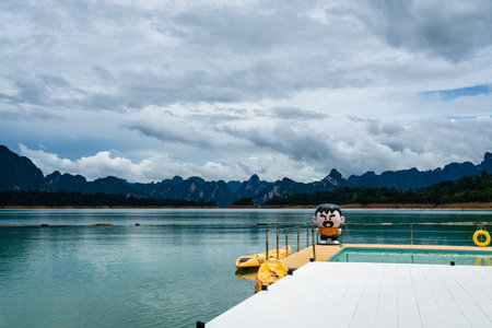 Traditional Thai Bungalows with Mountain View at 500 Rai Resort, Cheow Lan Lake, Ratchaprapha Dam,...
