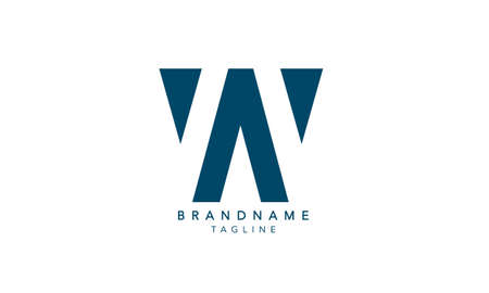 Alphabet letters Initials Monogram logo WA, AW, W and Aのイラスト素材