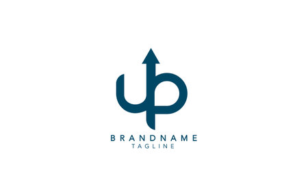 Alphabet letters Initials Monogram logo UP, PU, U and Pのイラスト素材