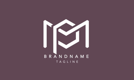 Alphabet letters Initials Monogram logo MP, PM, M and Pのイラスト素材