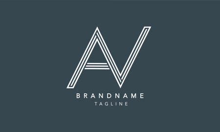 Alphabet letters Initials Monogram logo AV, VA, A and Vのイラスト素材