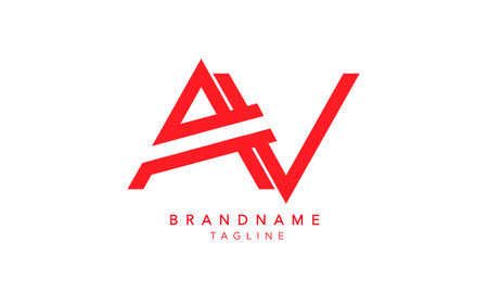 Alphabet letters Initials Monogram logo AV, VA, A and Vのイラスト素材