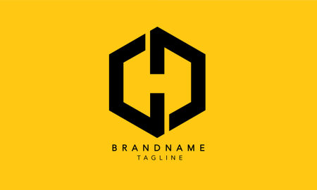 Alphabet letters Initials Monogram logo HD, DH, H and Dのイラスト素材