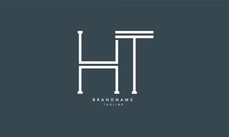 Alphabet letters Initials Monogram logo HT, TH, H and Tのイラスト素材