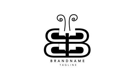 Alphabet letters Initials Monogram logo BB, Bのイラスト素材