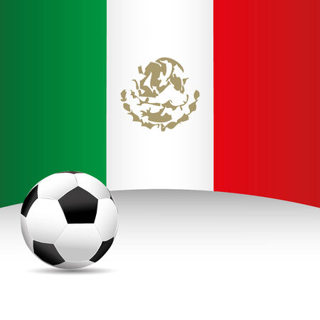 Mexico Flag for soccer matchのイラスト素材