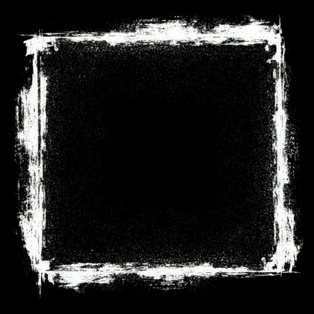 This image features a white grunge frame isolated on a transparent background. The frame has a textured, distressed appearance, giving it a rugged and artistic look. The image is suitable for various graphic design purposes and can be easily integrated into different projects.の素材