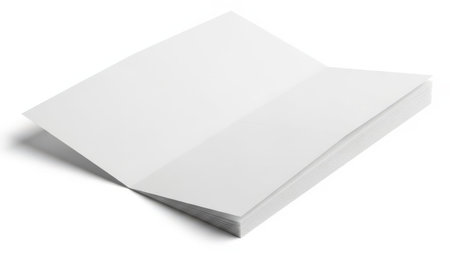This image features a stack of paper sheets neatly arranged on a transparent background. The paper appears to be plain and white, providing a clean and minimalist aesthetic. The image is suitable for various design purposes, including graphic design, web design, and digital art projects.の素材