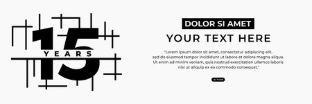 best 15 years vector or 10 years in business vector in flat style. Simple vector design of number 10 or 10 years in business. For needs to experience design in business 10thのイラスト素材