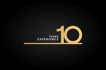 best 10 years vector or 10 years in business vector in flat style. Simple vector design of number 10 or 10 years in business. For needs related to experience design in businessのイラスト素材