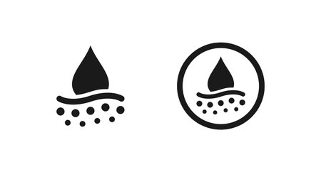 Hydration skin icon or Hydration skin sign vector isolated in flat style. Best Hydration skin icon vector for product packaging design element. Hydration skin sign for packaging.のイラスト素材
