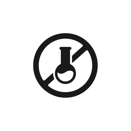 Parabens free icon or paraben free symbol vector isolated in flat style. Paraben free icon for product packaging design element. Simple Parabens free symbol isolated.のイラスト素材