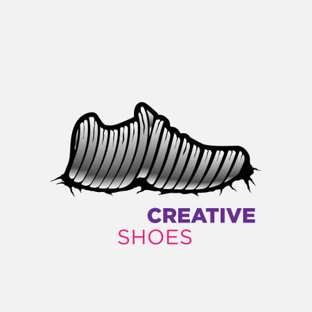Abstract steel shoes for logo or mascotのイラスト素材