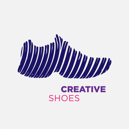 Abstract silhouette shoes for logo or mascotのイラスト素材