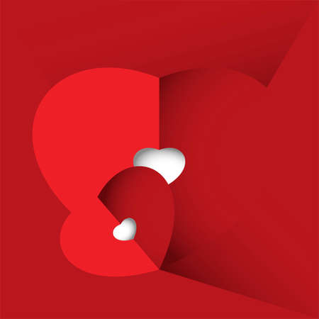 double red heartのイラスト素材