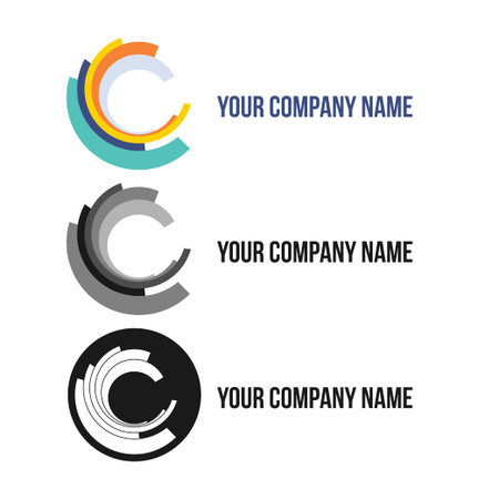 dynamic circle logo Vector illustration.のイラスト素材