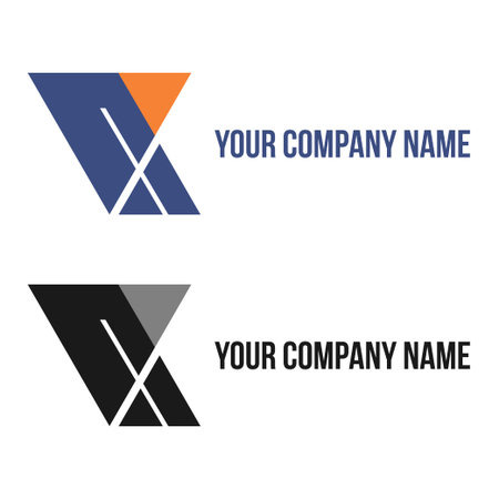triangle x logo Vector illustration.のイラスト素材
