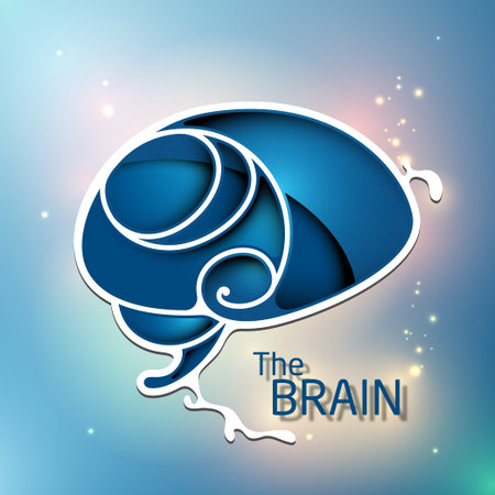 Blue brain is good for your design illustration.のイラスト素材