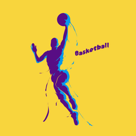 basketball player splashのイラスト素材