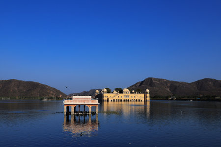 Jal Mahal in Hindi means Palace in Water - Jaipur, Rajasthan, Indiaのeditorial素材