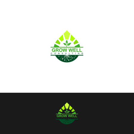 grow well simple logo designのイラスト素材