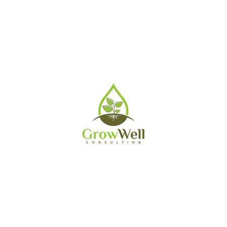 grow well simple logo designのイラスト素材