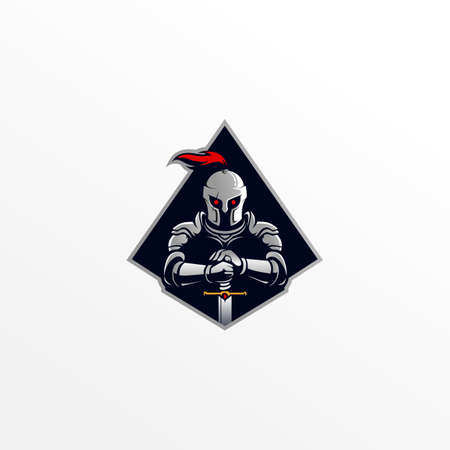 iron knight esport logo designのイラスト素材