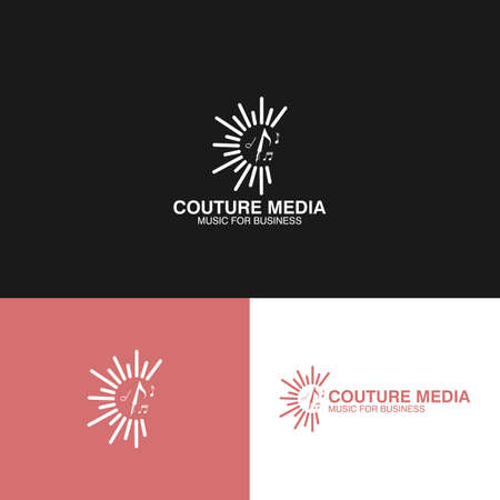 simple logo media for companyのイラスト素材