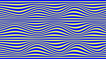 Seamless pattern of wavy lines in blue and yellow colorsのイラスト素材