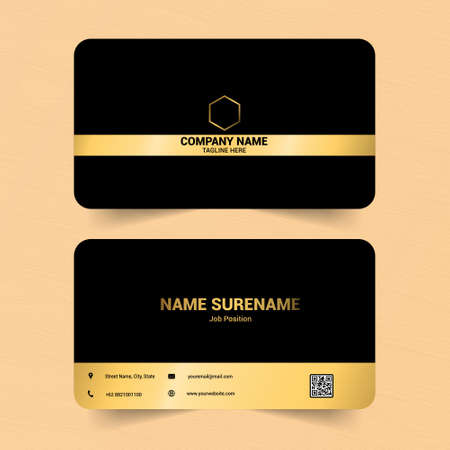 Gold Bussines Card vector illustrationのイラスト素材