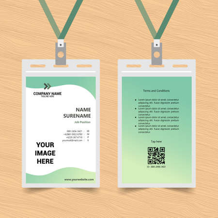 ID Card Template Designのイラスト素材