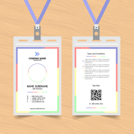 ID Card Template Designのイラスト素材