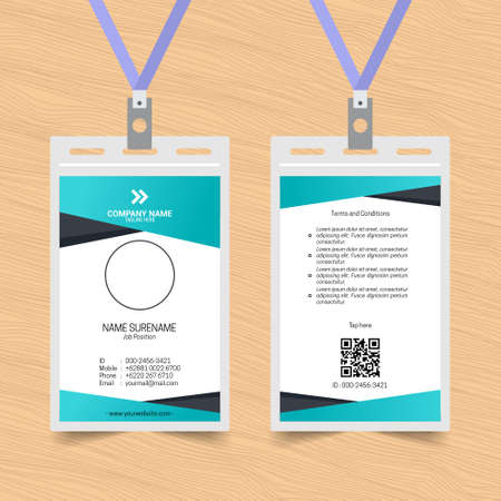 ID Card Template Designのイラスト素材