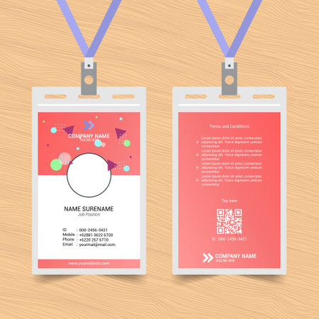 ID Card Template Designのイラスト素材